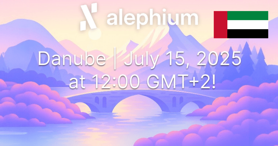 Alephium's major Danube network upgrade will take place in one week!